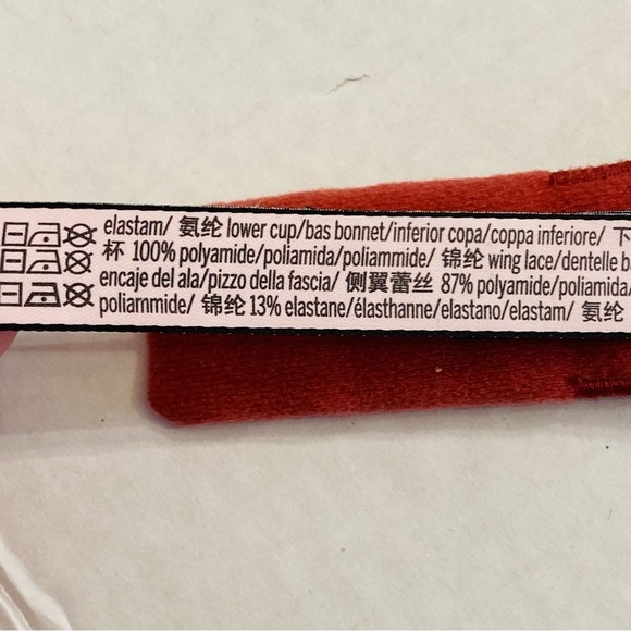 32D Victoria Secret Body By Victoria Lined Demi Bra Raspberry Lace Overlay - Picture 14 of 15